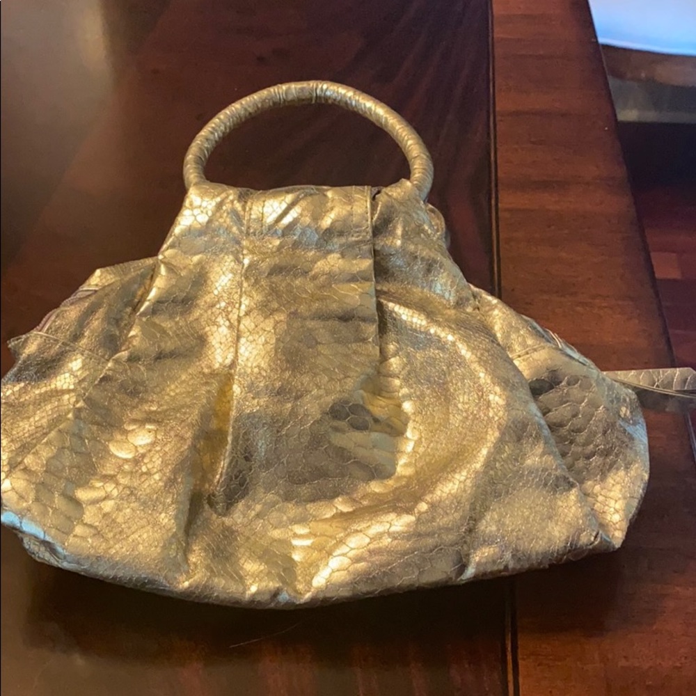 Gold metallic purse